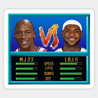 MJ vs LBJ Sticker